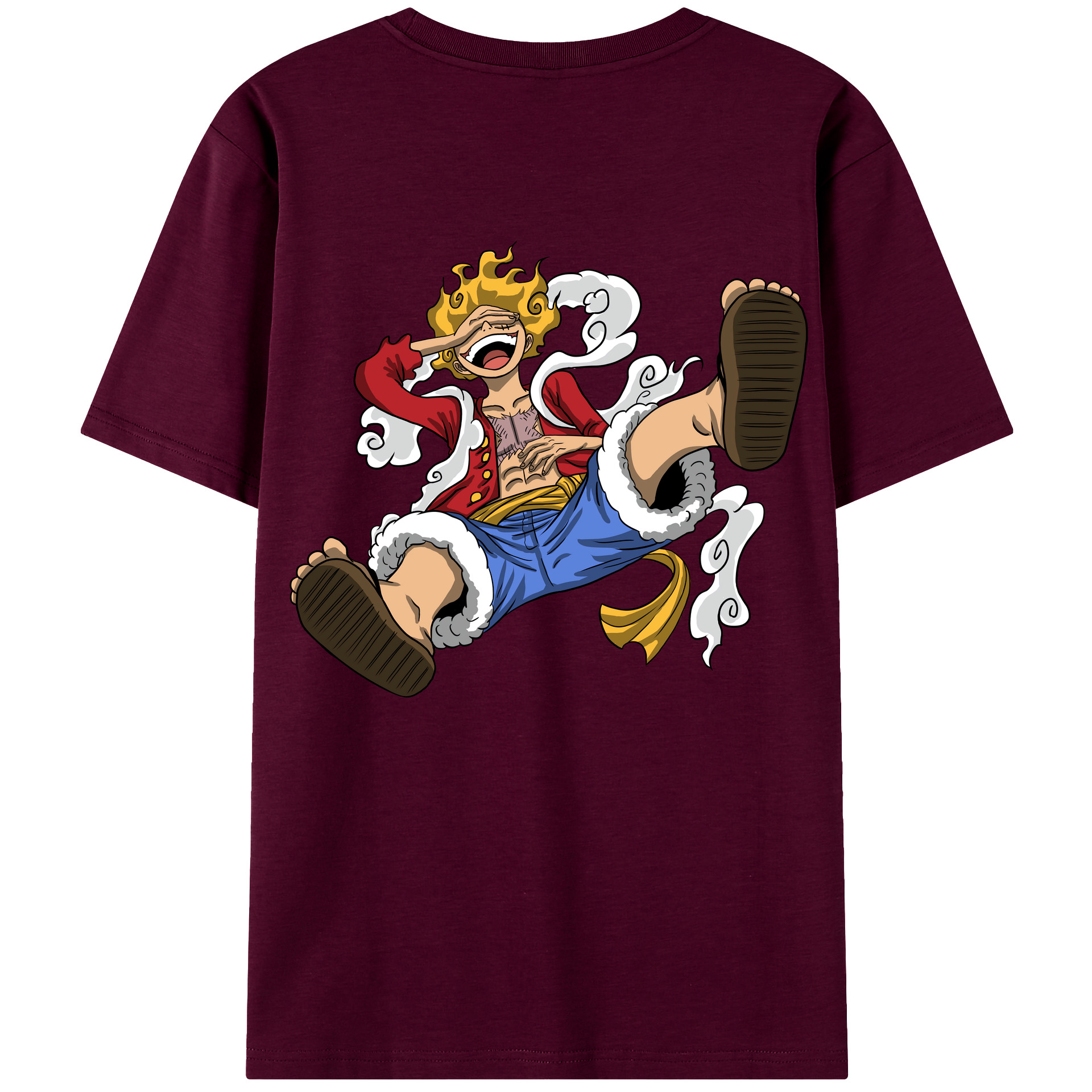 ワンピース モンキー・D・ルフィ ONE PIECE Monkey D. Luffy レディース半袖Tシャツ(バックプリント)